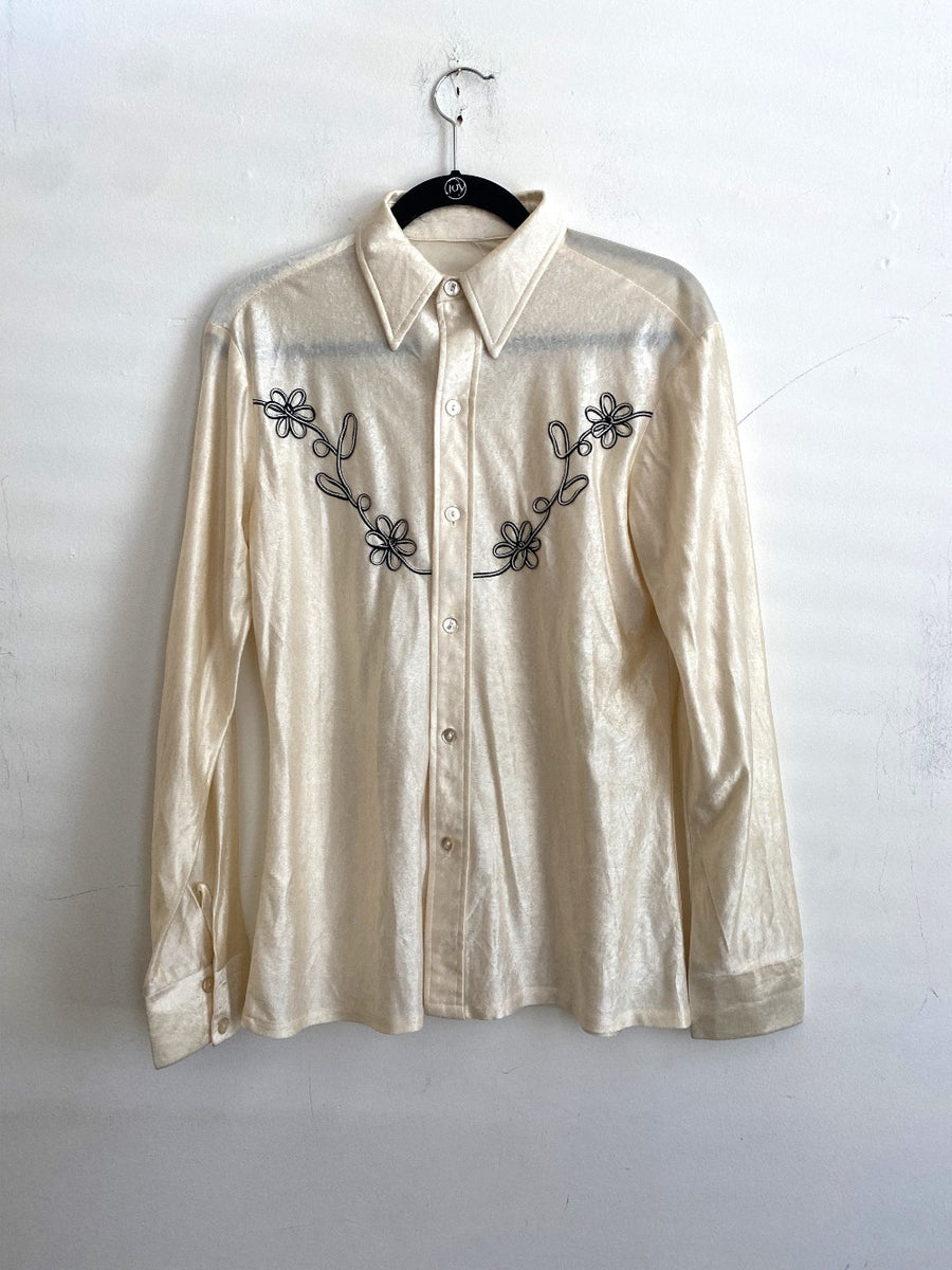 日本最大の MEDI EMBROIDERY COLLAR BLOUSE シャツ/ブラウス(半袖/袖