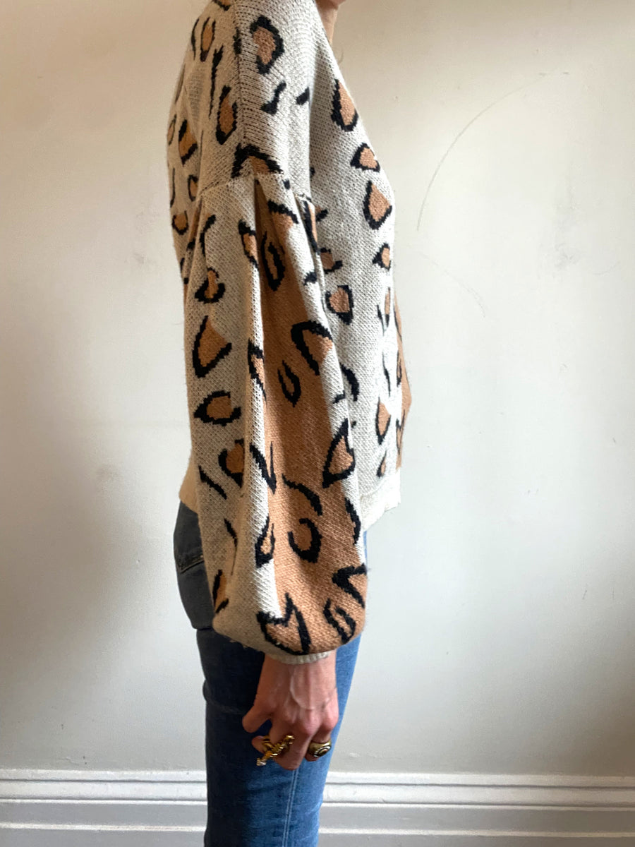 Zara leopard clearance sweater