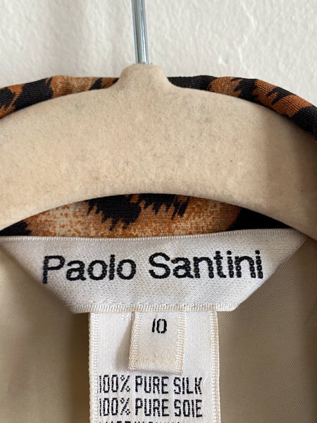 Vintage Silk Paolo Tiger Blazer M/L
