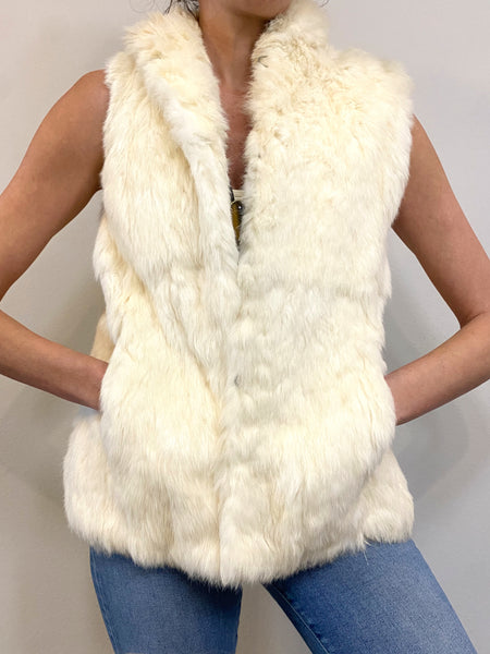 Vintage Rabbit Fur Vest Small