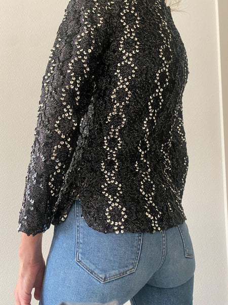 Vintage Sequin Blouse Small /Med