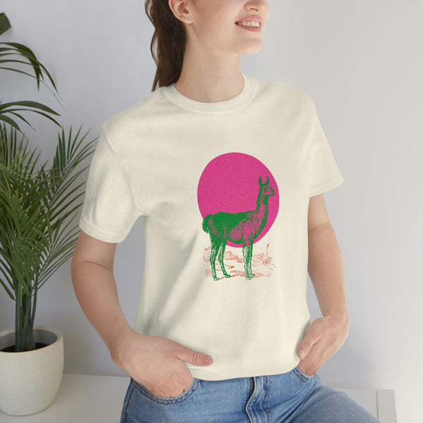 Green Llama In The Sun Short Sleeve Tee