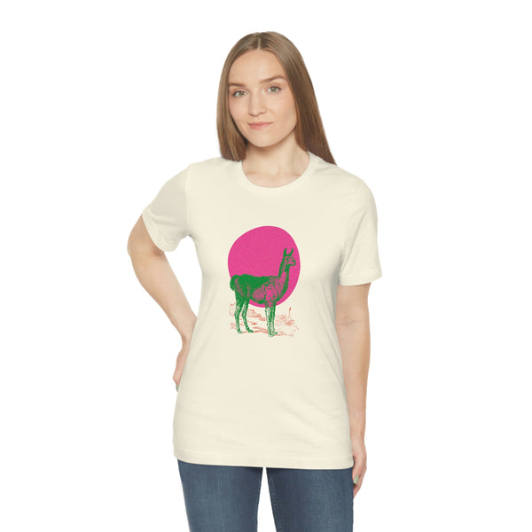 Green Llama In The Sun Short Sleeve Tee