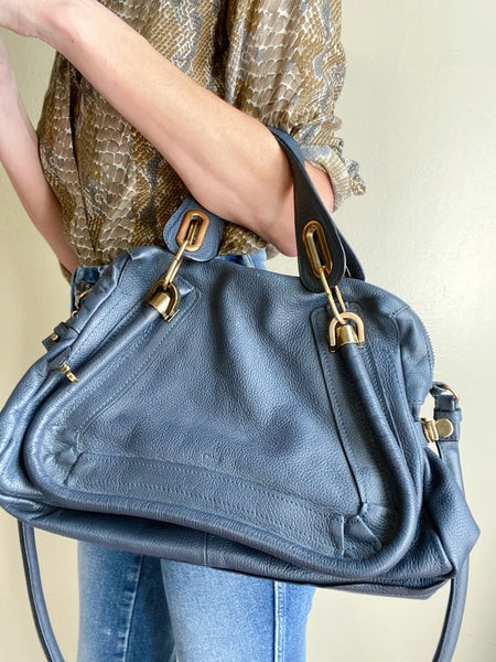 Like new Chloe Medium Paraty purse. Only worn a few times. Blue. No dust bag. 