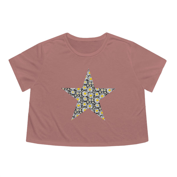 Wildflower Star - Assorted Colors -  Flowy Cropped Tee