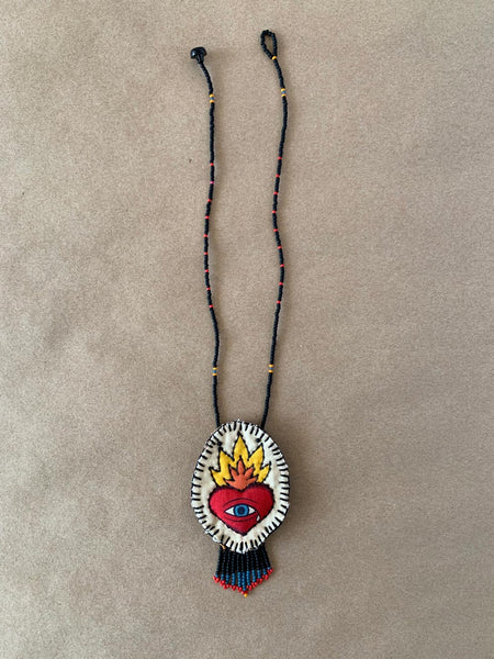 S. R. Workshop Flaming Heart Necklace I