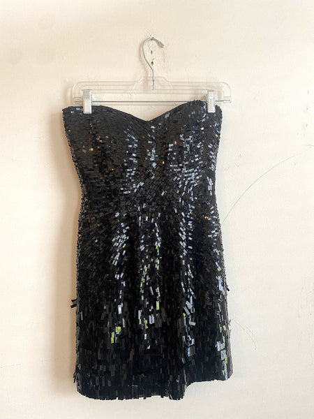 Vintage Sherri Hill Silk Beaded Dress xs/Small