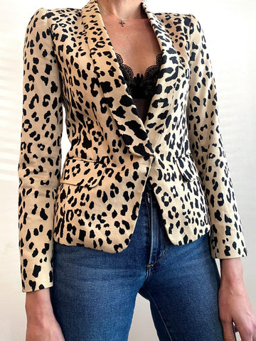 Tibi Leopard Blazer Size S/M