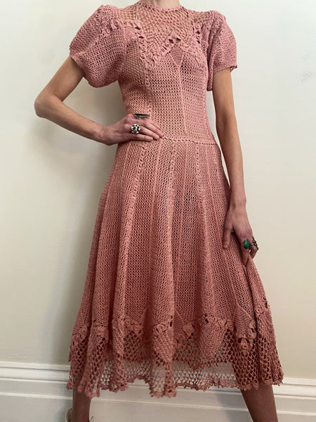 Vintage Lims Crochet Dress Medium