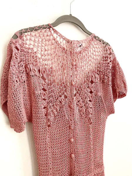Vintage Lims Crochet Dress Medium