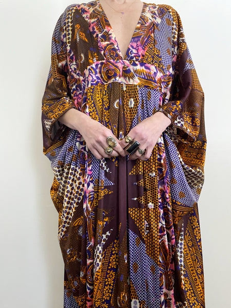 Private Collection: Vintage 70's Kimono Sleeve Gown One Size Fits All