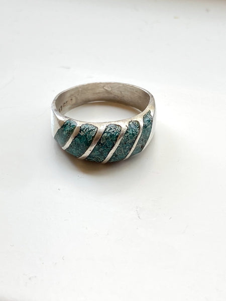 Vintage Sterling and Turquoise Ring Size 9