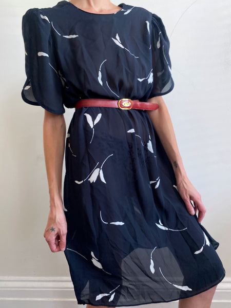 Vintage Semi Sheer Lily Dress M/L